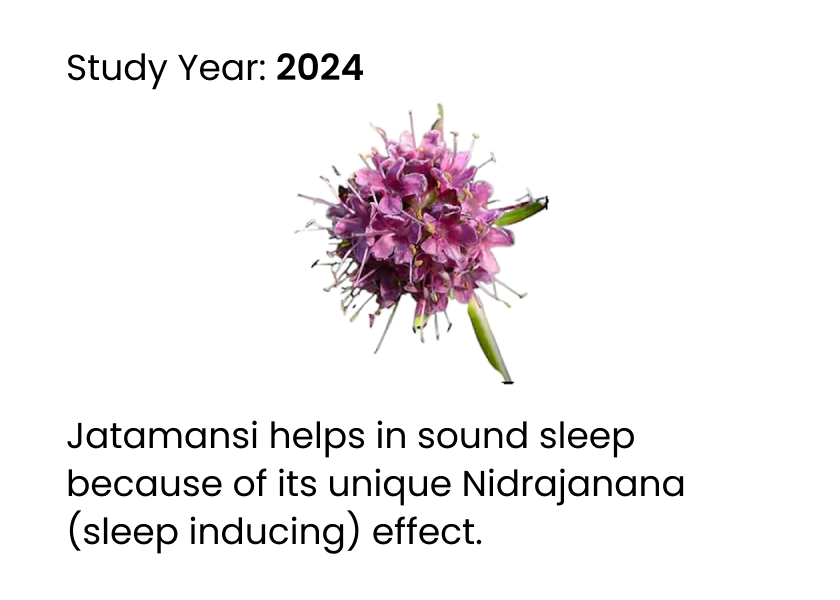 scientific journal discussing how jatamansi induces deep sleep