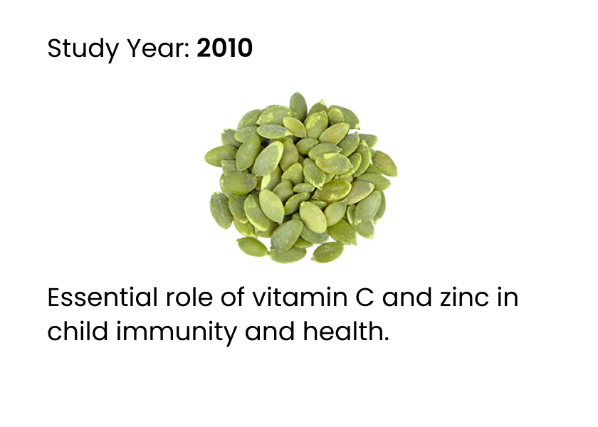 Science journal discussing role of Vitamin C and Zinc for child&#39;s immunity