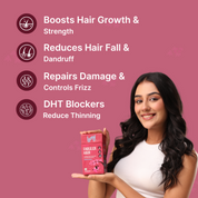 fabulux hair gummies reduces hairfall blocks DHT fights frizz